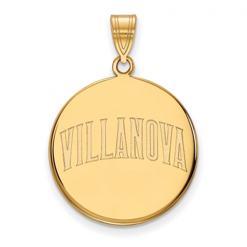 Villanova Wildcats Sterling Silver Gold Plated Large Disc Pendant