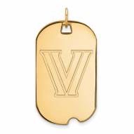 Villanova Wildcats Sterling Silver Gold Plated Large Dog Tag
