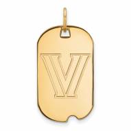 Villanova Wildcats Sterling Silver Gold Plated Small Dog Tag