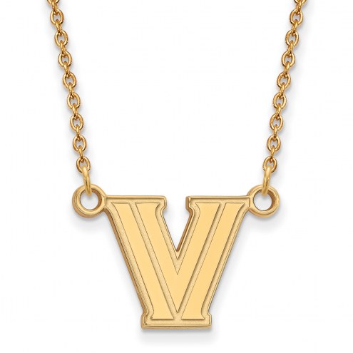 Villanova Wildcats Sterling Silver Gold Plated Small Pendant Necklace