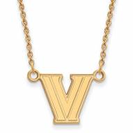 Villanova Wildcats Sterling Silver Gold Plated Small Pendant Necklace