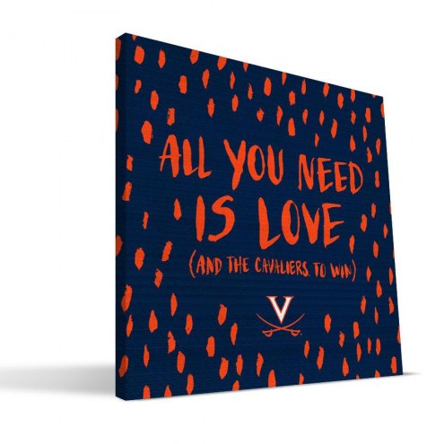 Virginia Cavaliers 12&quot; x 12&quot; All You Need Canvas Print