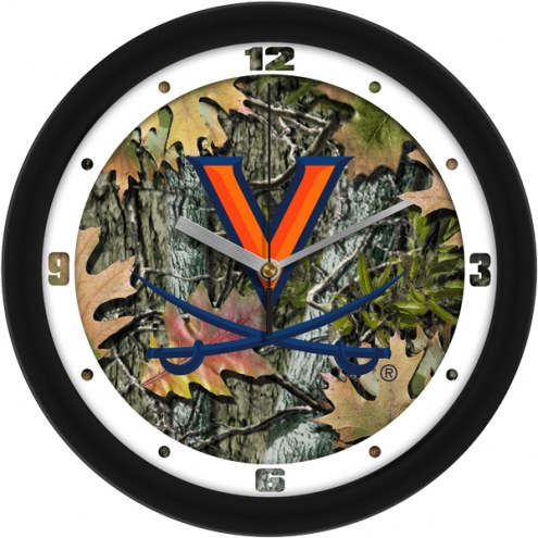 Virginia Cavaliers Camo Wall Clock