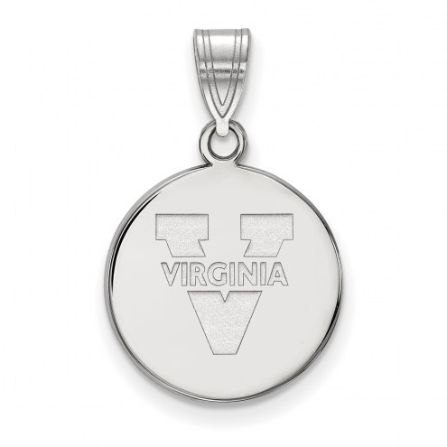 Virginia Cavaliers Sterling Silver Medium Disc Pendant