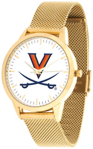 Virginia Cavaliers Gold Mesh Statement Watch
