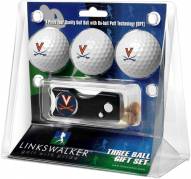 Virginia Cavaliers Golf Ball Gift Pack with Spring Action Divot Tool