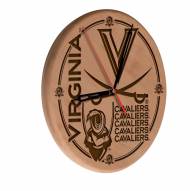 Virginia Cavaliers Laser Engraved Wood Clock
