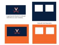 Virginia Cavaliers Logo Canopy Sidewall Panel (Attaches to Window Sidewall)