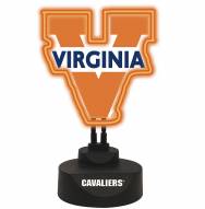 Virginia Cavaliers Team Logo Neon Light