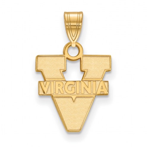 Virginia Cavaliers NCAA Sterling Silver Gold Plated Small Pendant