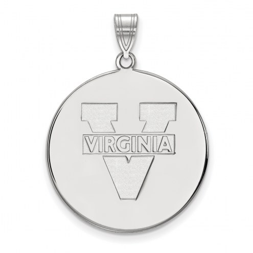 Virginia Cavaliers Sterling Silver Extra Large Disc Pendant