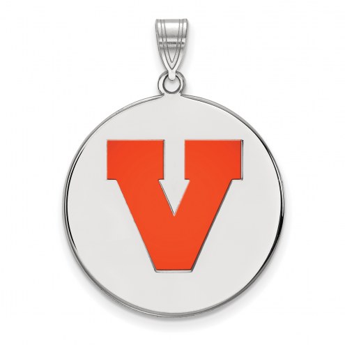 Virginia Cavaliers Sterling Silver Extra Large Enameled Disc Pendant