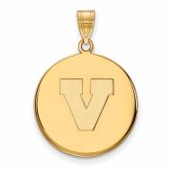 Virginia Cavaliers Sterling Silver Gold Plated Large Disc Pendant