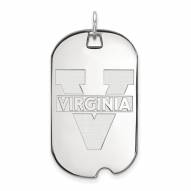 Virginia Cavaliers Sterling Silver Large Dog Tag