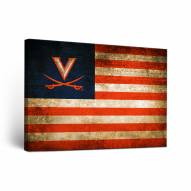 Virginia Cavaliers Vintage Flag Canvas Wall Art