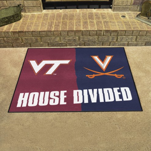 Virginia Cavaliers/Virginia Tech Hokies House Divided Mat
