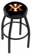 Virginia Military Institute Keydets Black Swivel Bar Stool with Accent Ring