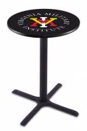 Virginia Military Institute Keydets Black Wrinkle Bar Table with Cross Base