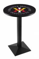 Virginia Military Institute Keydets Black Wrinkle Pub Table with Square Base