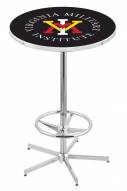 Virginia Military Institute Keydets Chrome Bar Table with Foot Ring