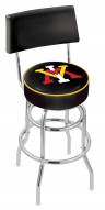 Virginia Military Institute Keydets Chrome Double Ring Swivel Barstool with Back