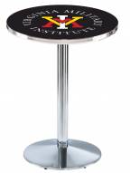 Virginia Military Institute Keydets Chrome Pub Table with Round Base