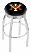 Virginia Military Institute Keydets Chrome Swivel Barstool with Ribbed Accent Ring