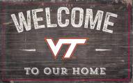 Virginia Tech Hokies 11" x 19" Welcome to Our Home Sign