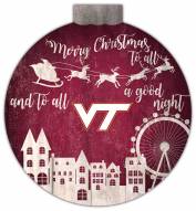Virginia Tech Hokies 12" Christmas Village Wall Art