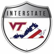 Virginia Tech Hokies 12" Patriotic Interstate Metal Sign