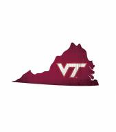 Virginia Tech Hokies 12" Team Color Logo State Sign