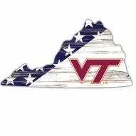 Virginia Tech Hokies 12" USA State Cutout Sign