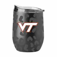 Virginia Tech Hokies 16 oz. Leopard Powder Coat Curved Beverage Glass