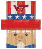 Virginia Tech Hokies 19" x 16" Patriotic Head