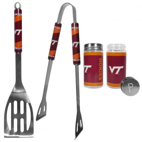 Virginia Tech Hokies 2 Piece BBQ Set with Tailgate Salt & Pepper Shakers