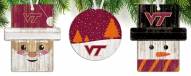 Virginia Tech Hokies 3-Pack Christmas Ornament Set