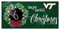 Virginia Tech Hokies 6" x 12" Chalk Christmas Countdown Sign