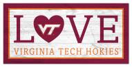 Virginia Tech Hokies 6" x 12" Love Sign