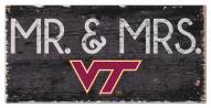 Virginia Tech Hokies 6" x 12" Mr. & Mrs. Sign