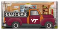 Virginia Tech Hokies Best Dad Truck 6" x 12" Sign