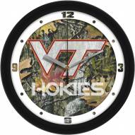 Virginia Tech Hokies Camo Wall Clock