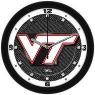 Virginia Tech Hokies Carbon Fiber Wall Clock