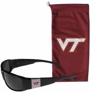Virginia Tech Hokies Chrome Wrap Sunglasses & Bag