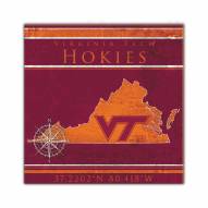 Virginia Tech Hokies Coordinates 10" x 10" Sign