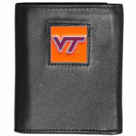 Virginia Tech Hokies Deluxe Leather Tri-fold Wallet