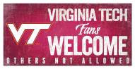 Virginia Tech Hokies Fans Welcome Sign