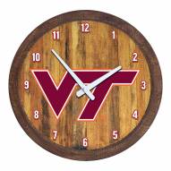 Virginia Tech Hokies "Faux" Barrel Top Wall Clock