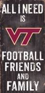 Virginia Tech Hokies Football, Friends & Family Wood Sign