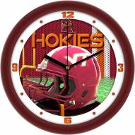 Virginia Tech Hokies Football Helmet Wall Clock