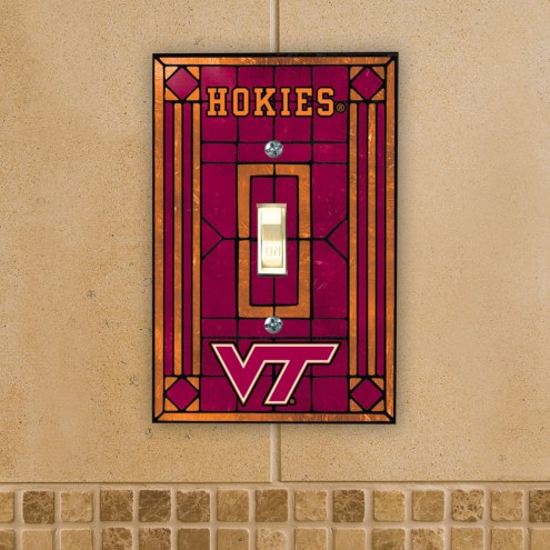 Virginia Tech Hokies Glass Single Light Switch Plate Cover